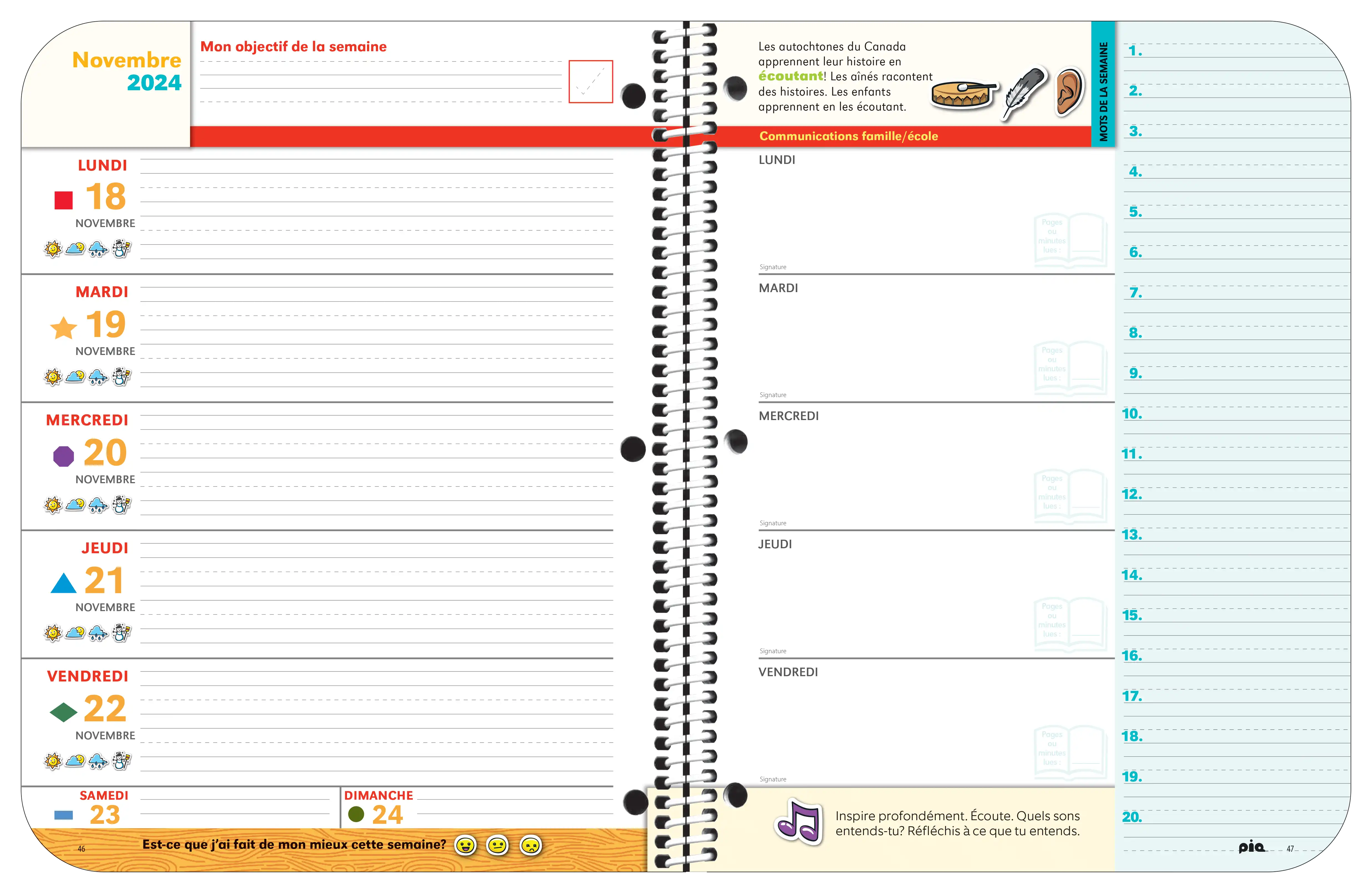 L'Agenda canadien, niveau primaire