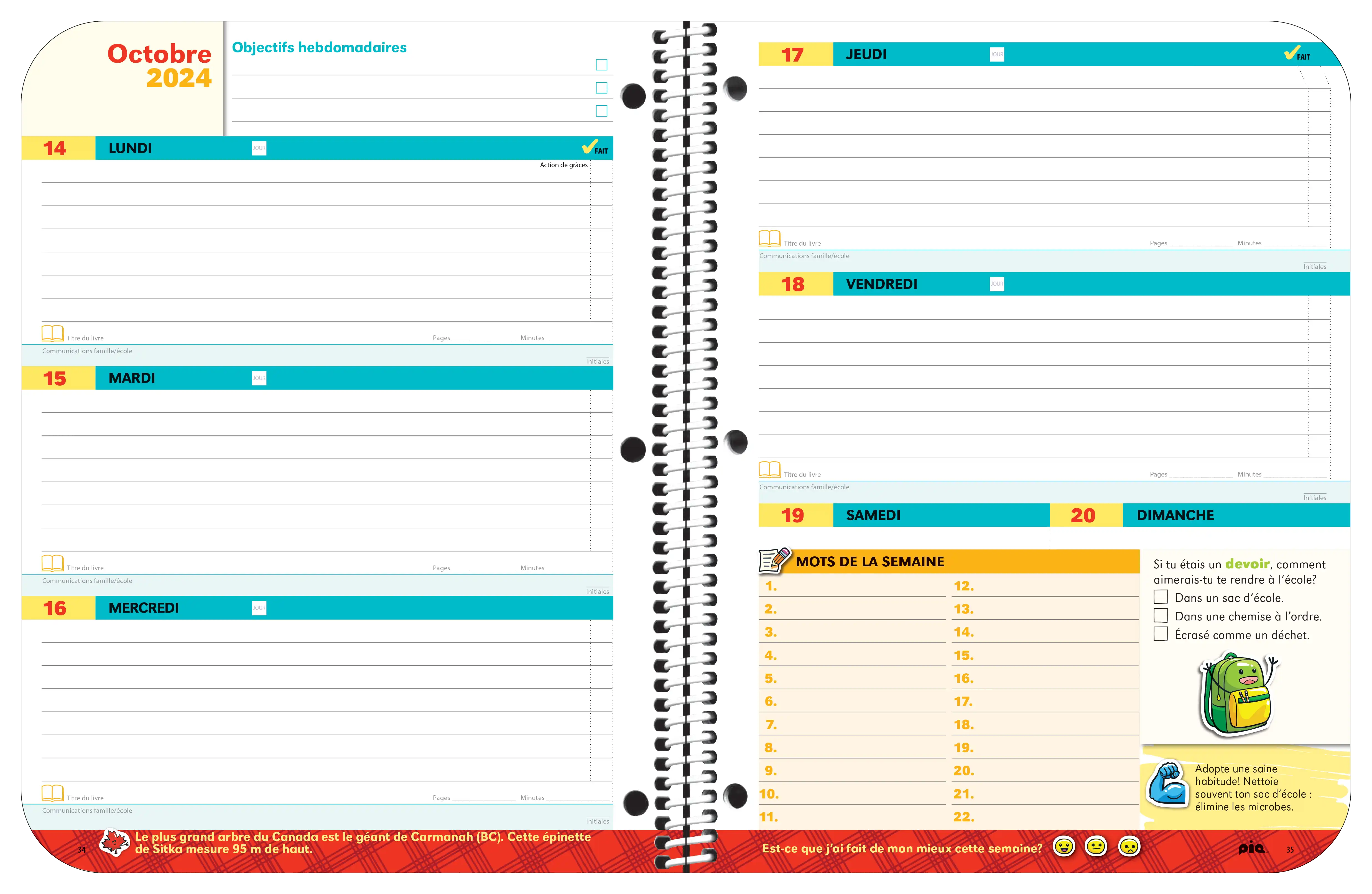 L'Agenda canadien, niveau élémentaire